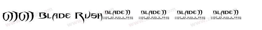 77 Blade Rush字体转换